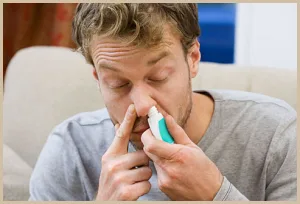 Congestion nasale due à une dépendance des gouttes nasales