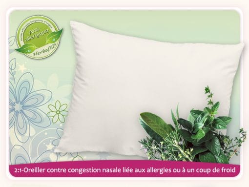 2:1-Oreiller contre congestion nasale liée aux allergies ou à un coup de froid