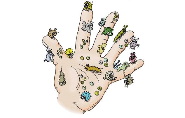 Infection bacterienne main