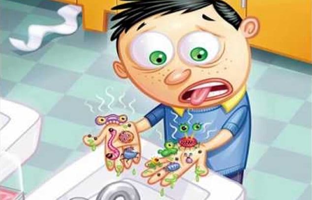 agents pathogènes sur les mains