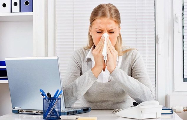 Pollens dans l'air au travail